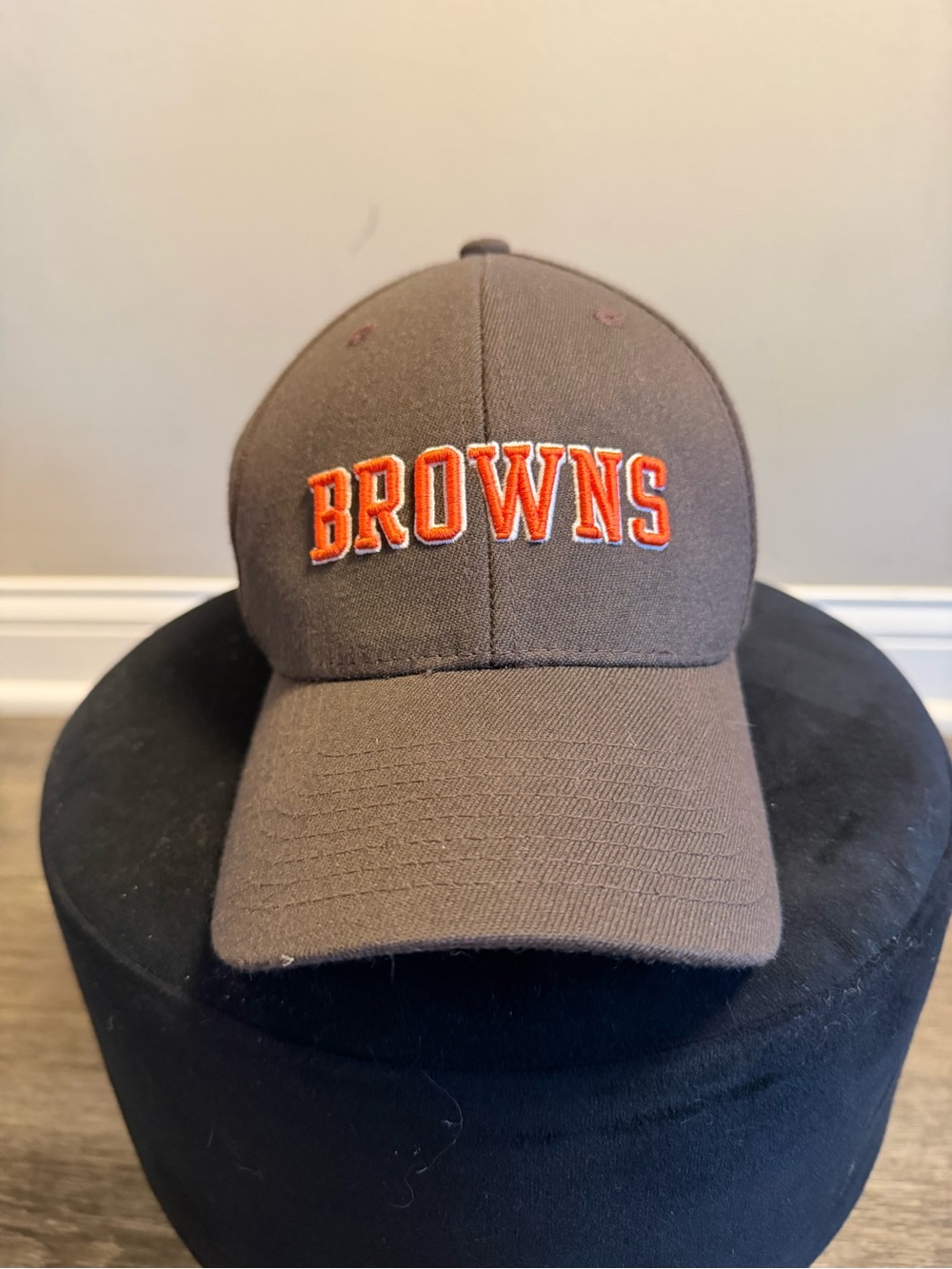 Reebok Brown Baseball Cap with Orange 'BROWNS' Embroidery